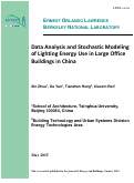 Cover page: Data Analysis and Stochastic Modeling of Lighting Energy Use in Large Office Buildings in China: