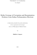 Cover page: Media Coverage of Corruption and Renomination: Evidence from Italian Parliamentary Elections