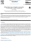 Cover page: Well-prefaced turns in English conversation: A conversation analytic perspective