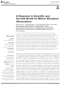 Cover page: A Response to Scientific and Societal Needs for Marine Biological Observations