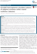 Cover page: Gonadal transcriptomics elucidate patterns of adaptive evolution within marine rockfishes (Sebastes)