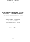 Cover page: Performance Evaluation Under Modeling Uncertainty: A Unified Approach Using Spherically Invariant Random Processes