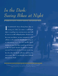 Cover page: In the Dark: Seeing Bikes at Night