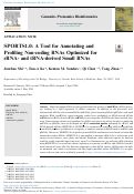 Cover page: SPORTS1.0: A Tool for Annotating and Profiling Non-coding RNAs Optimized for rRNA- and tRNA-derived Small RNAs
