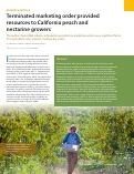 Cover page: Terminated marketing order provided resources to California peach and nectarine growers