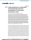Cover page: Understanding non-stationarity of hydroclimatic extremes and resilience in Peninsular catchments, India.
