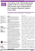 Cover page: Association of age with health-related quality of life in a cohort of patients with systemic lupus erythematosus: the Georgians Organized Against Lupus study.
