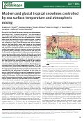 Cover page: Modern and glacial tropical snowlines controlled by sea surface temperature and atmospheric mixing
