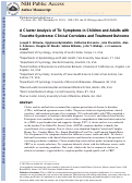 Cover page: A cluster analysis of tic symptoms in children and adults with Tourette syndrome: Clinical correlates and treatment outcome