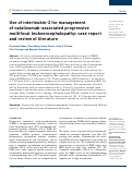Cover page: Use of interleukin-2 for management of natalizumab-associated progressive multifocal leukoencephalopathy: case report and review of literature