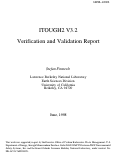 Cover page: 1TOUGH2 V3.2, verification and validation report