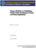 Cover page: Human Mobility in a Globalizing World: Urban Development Trends and Policy Implications