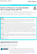 Cover page: Genetic architecture of cardiometabolic risks in people living with HIV