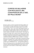 Cover page: Corpos de mulheres controlados e (re)construídos em La sed, de Paula Bonet