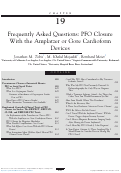 Cover page: Chapter 19 Frequently Asked Questions PFO Closure With the Amplatzer or Gore Cardioform Devices