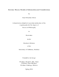 Cover page: Decision Theory Models of Information and Consideration