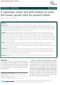 Cover page: A systematic review and meta-analysis to revise the Fenton growth chart for preterm infants
