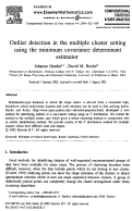 Cover page: Outlier Detection in the Multiple Cluster Setting Using the Minimum Covariance Determinant Estimator