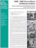 Cover page: 1999-2001 Activity Report and Research Summary