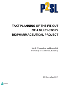 Cover page: Takt planning of the fit-out of a multi-story biopharmaceutical project