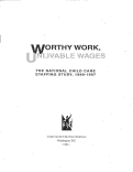 Cover page: Worthy Work, Unlivable Wages: The National Child Care Staffing Study, 1988-1997