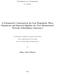 Cover page: A Parametrix Construction for Low Regularity Wave Equations and Spectral Rigidity for Two Dimensional Periodic Schroedinger Operators