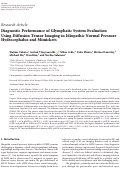 Cover page: Diagnostic Performance of Glymphatic System Evaluation Using Diffusion Tensor Imaging in Idiopathic Normal Pressure Hydrocephalus and Mimickers.