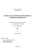 Cover page: Quantum Chaos and Eigenstate Thermalization: Foundations and Implications