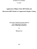 Cover page: Application of Higher-order IRT models and Hierarchical IRT models to Computerized Adaptive Testing