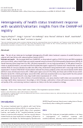 Cover page: Heterogeneity of health status treatment response with sacubitril/valsartan: insights from the CHAMP‐HF registry