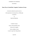 Cover page: Many Ways to Sound Diné: Linguistic Variation in Navajo