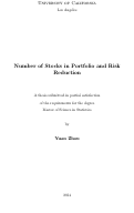 Cover page: Number of Stocks in Portfolio and Risk Reduction