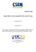 Cover page: Equity Effects of Increasing-Block Electricity Pricing