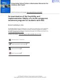 Cover page: An examination of the feasibility and implementation fidelity of a multi-component treatment program for students with EBD
