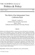 Cover page: The Myth of the Independent Voter, California Style