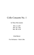 Cover page: Cello Concerto No. 1