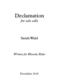 Cover page: Declamation