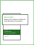 Cover page: Productivity Impact of Health Care Reform in California