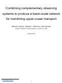 Cover page: Combining complementary observing systems to produce a basin-scale network for monitoring upper-ocean transport