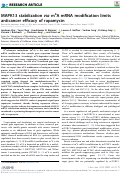 Cover page: MAPK13 stabilization via m6A mRNA modification limits anticancer efficacy of rapamycin