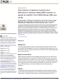 Cover page: Associations of plasma clusterin and Alzheimer’s disease-related MRI markers in adults at mid-life: The CARDIA Brain MRI sub-study