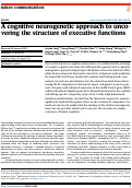 Cover page: A cognitive neurogenetic approach to uncovering the structure of executive functions.