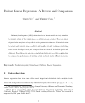 Cover page: Robust linear regression: A review and comparison