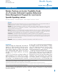 Cover page: Mentes Positivas en Acción: Feasibility Study of a Promotor-Delivered Cognitive Behavioral Stress Management Program for Low-Income Spanish-Speaking Latinas