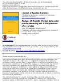 Cover page: Analysis of discrete lifetime data under middle-censoring and in the presence of covariates