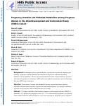 Cover page: Pregnancy intention and phthalate metabolites among pregnant women in The Infant Development and Environment Study cohort