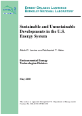 Cover page: Chapter 2: Sustainable and Unsustainable Developments in the U.S. Energy System