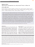 Cover page: Abnormal asymmetries in subcortical brain volume in schizophrenia