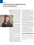 Cover page: Communication, engagement and science-based policy