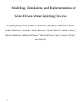 Cover page: Modeling, Simulation, and Implementation of Solar‐Driven Water‐Splitting Devices
